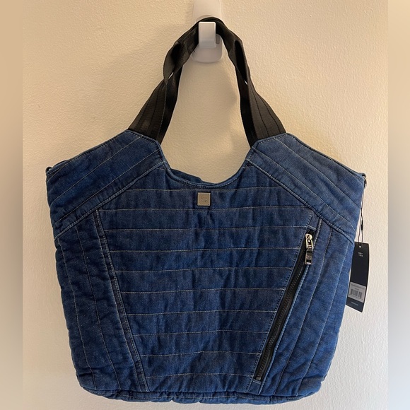 New- Think Royln Puzzle Tote Denim Blue - Picture 8 of 13